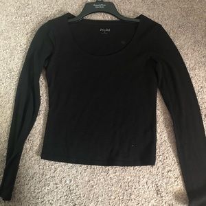 Plain Black Long Sleeve Top